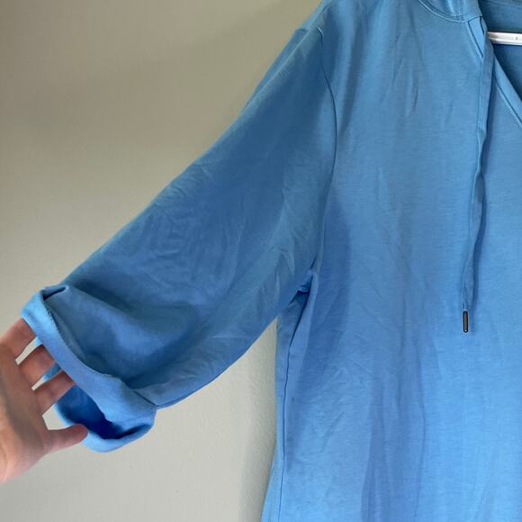 NWT! Green Tea Blue Half Sleeve Sweatshirt Size XXL - Picture 7 of 16